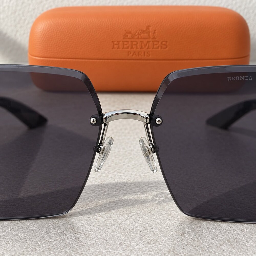 Hermes Rimless Silver H Sunglasses - Picture 5 of 6
